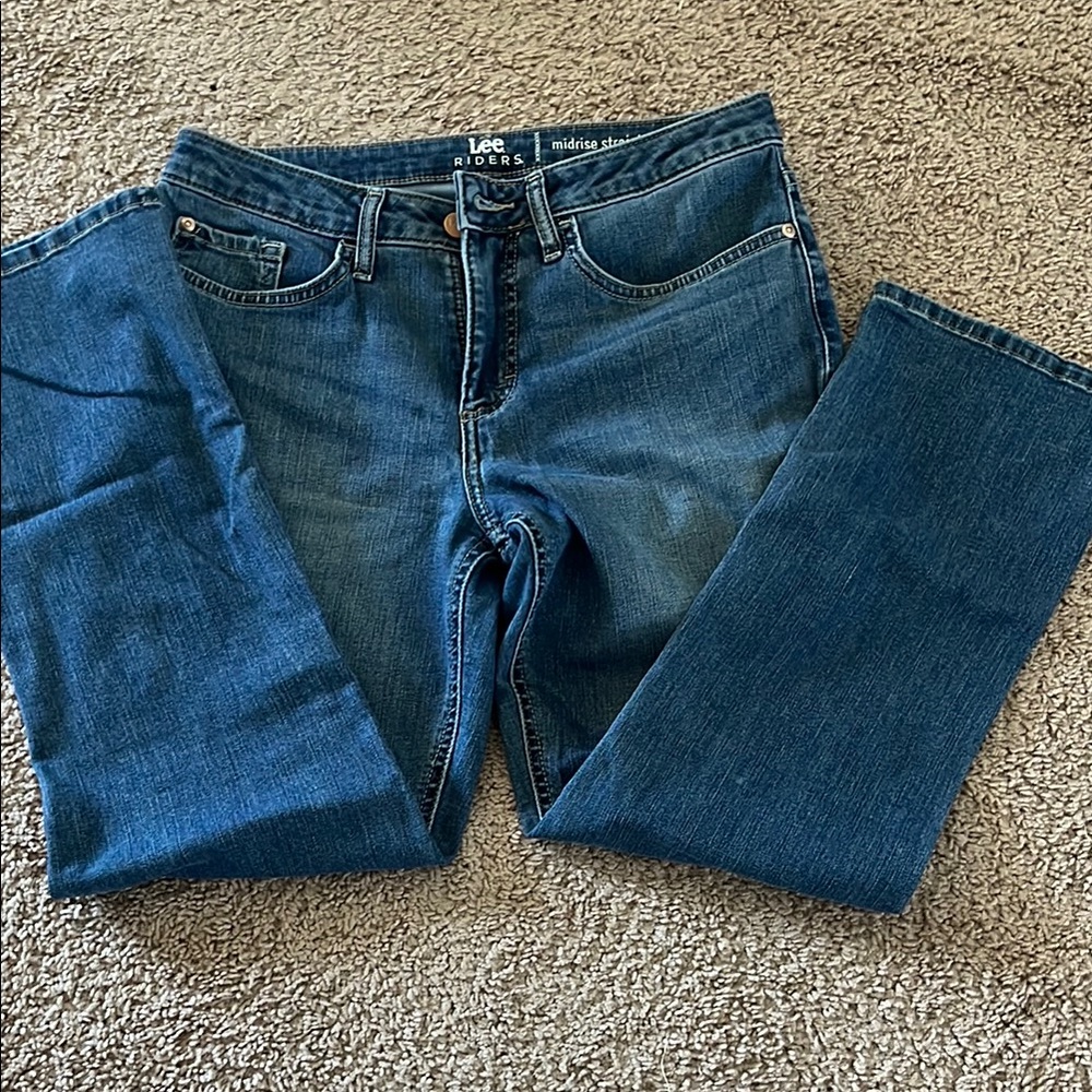 Lee Riders Women's Mid rise Straight Blue Jeans